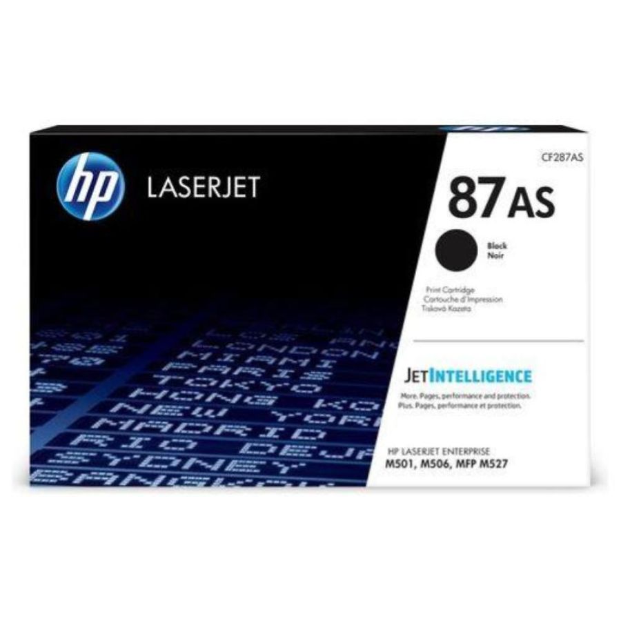 Hp 87 as toner nero per laserjet enterprise m501 m506 mfp m527