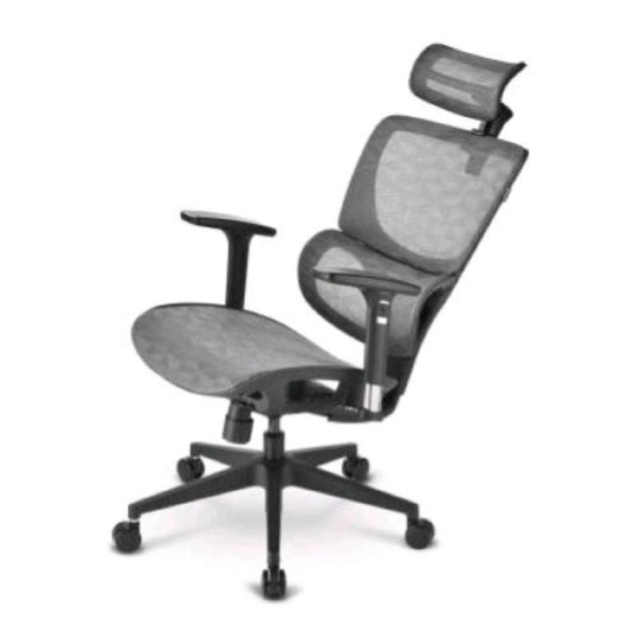 Sharkoon officepal c30m sedia ergonomica in rete mesh max 120 kg grigio