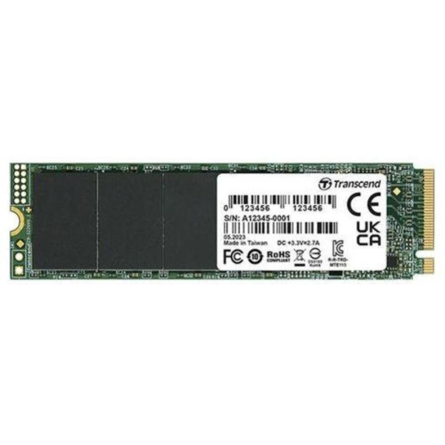 Transcend 115s ssd 500gb m.2 nvme pci express 3.0 3d nand lettura 3200 mb/s 250000 iops scrittura 2000 mb/s 170000 iops