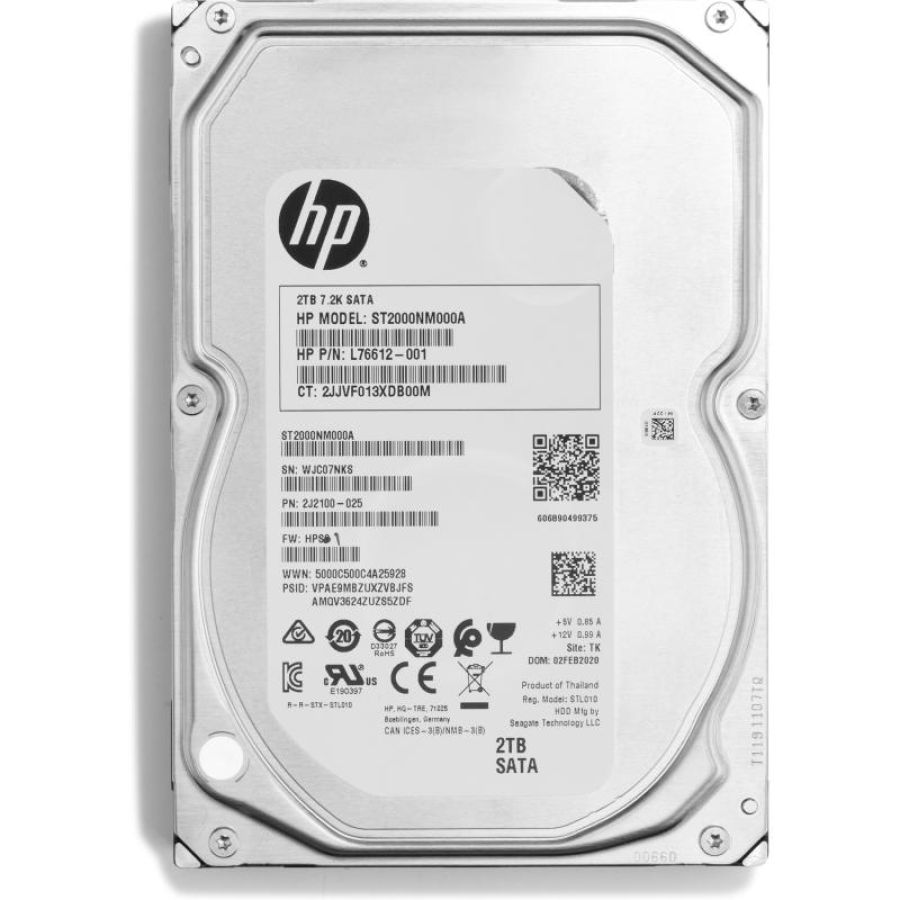 Hpe 2z274aa hdd 2.000gb sata iii 3.5 7.200rpm