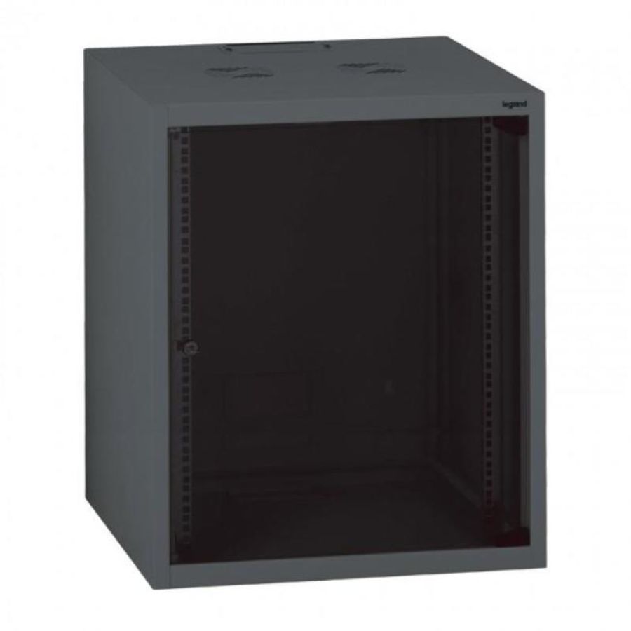 Armadio box da parete legrand 15u 758x600x600 porta in vetro ral 7016