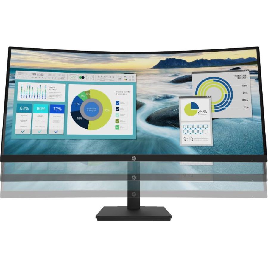 Hp monitor curvo 34`` p34hc g4 3440x1440 pixel quad hd led tempo di risposta 5 ms