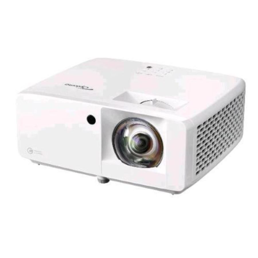 Optoma uhz35st videoproiettore laser dlp 4k uhd 3840 x 2160 focale corta 360 gradi e verticale compatibile hdr contrasto 500.000 :13.500 ansi lumen