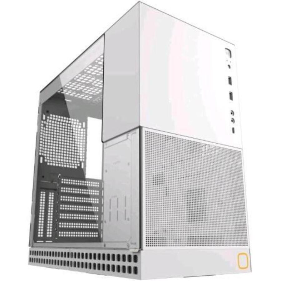 Geometric future m4 king arthur case mid tower vetro temperato mini itx/matx/atx/e-atx bianco