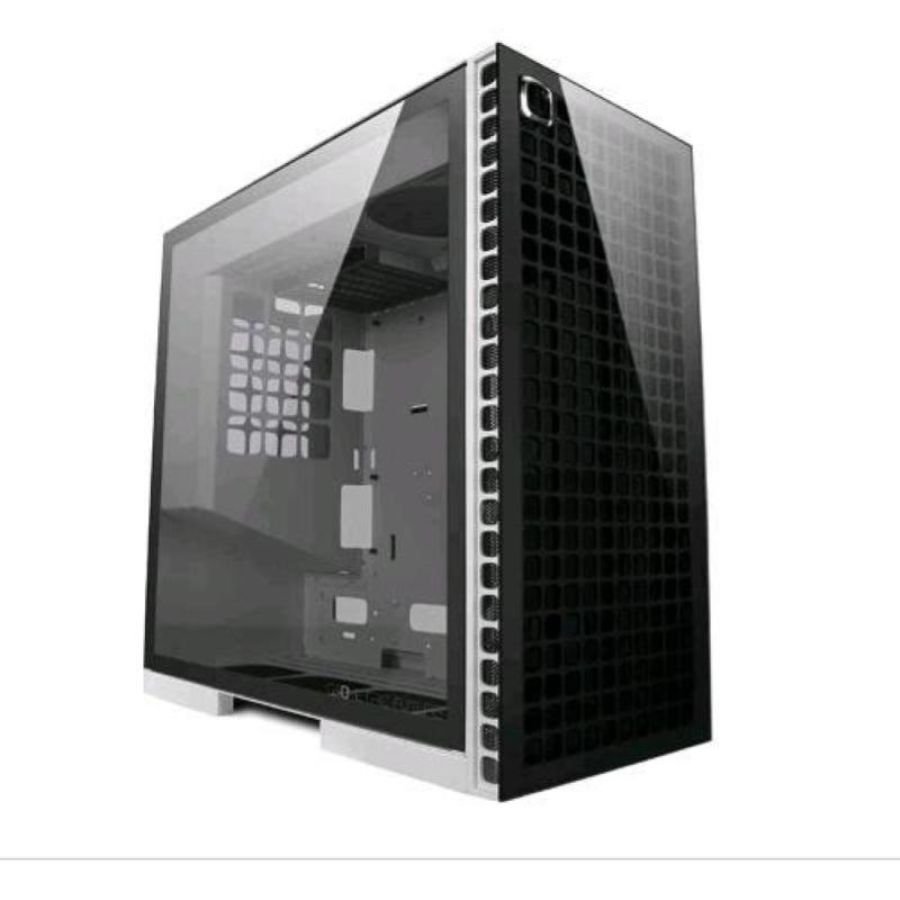 Geometric future m6 cezanne case mid tower vetro temperato mini itx/matx/atx/e-atx bianco-nero