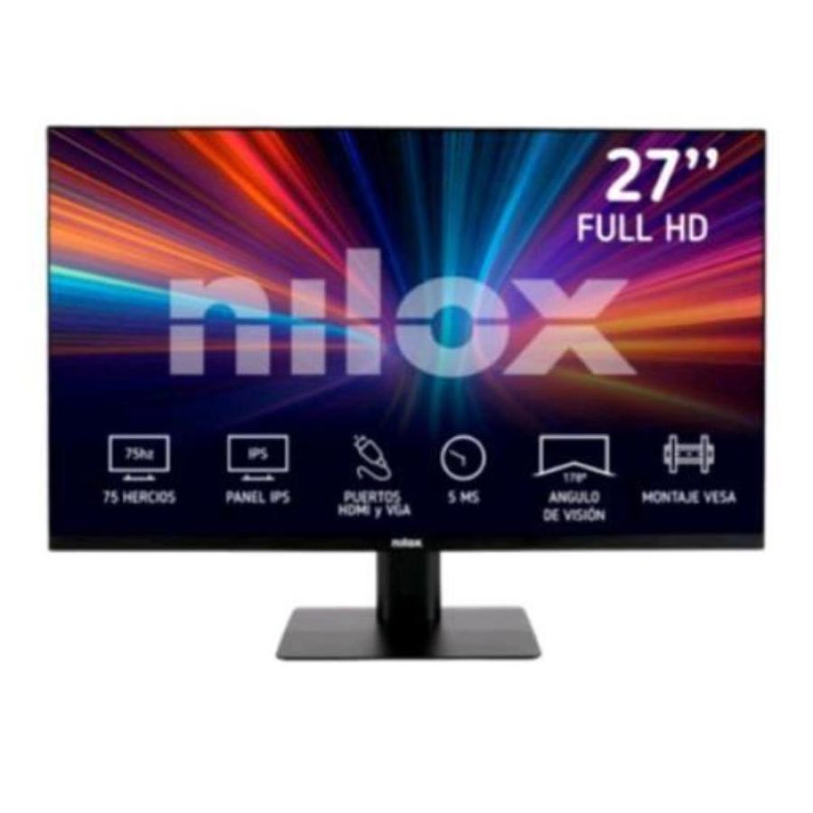 Nilox nxm27fhd11 27 led full hd ips 16:9 250 cd/mq 5ms contrasto 1000:1 75hz 1 x hdmi 1 x vga nero
