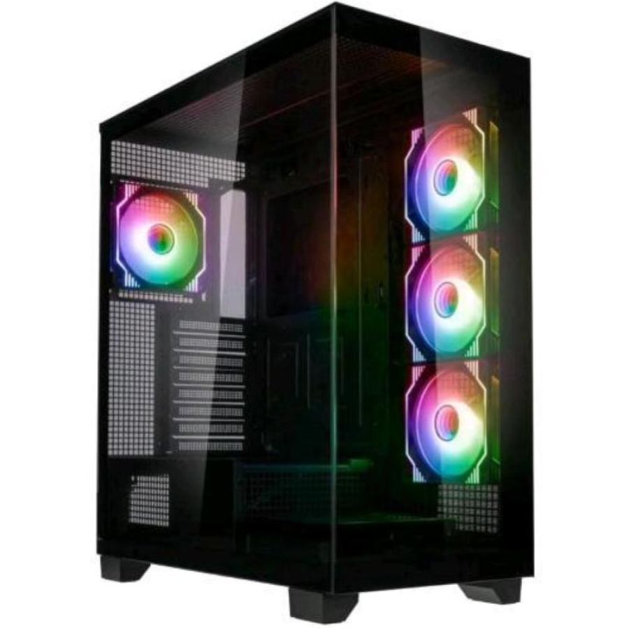 Kolink unity arena argb case mid-tower vetro temperato minitx/matx/e-atx/atx nero