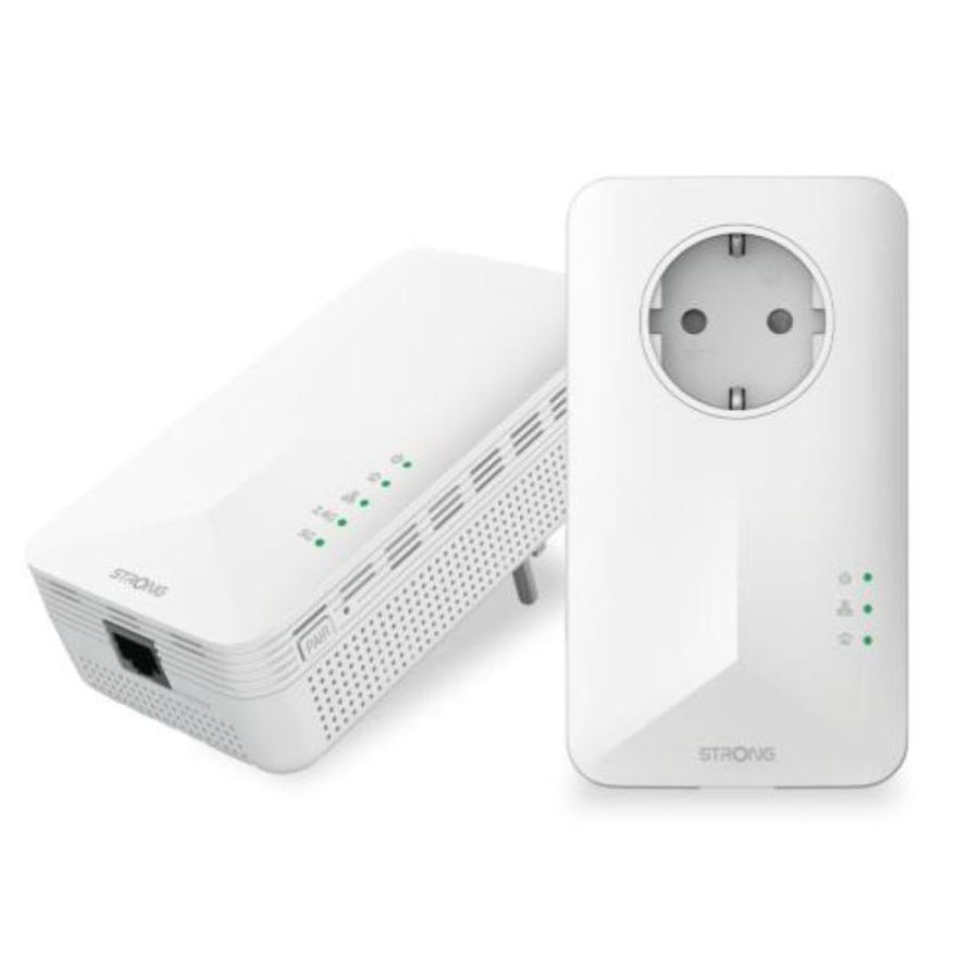 Strong powerline wifi 1000 duo kit di 1 adattatore powerline 1000 + 1 adattatore powerline wi-fi 1000 1000 mbit/s bianco
