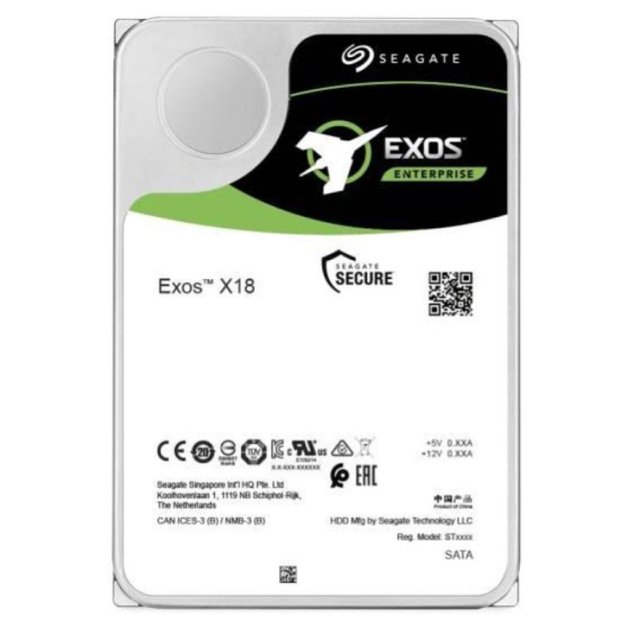 Seagate exos x18 st12000nm005j hdd 12.000gb sata iii 3.5 buffer 256mb 7.200rpm