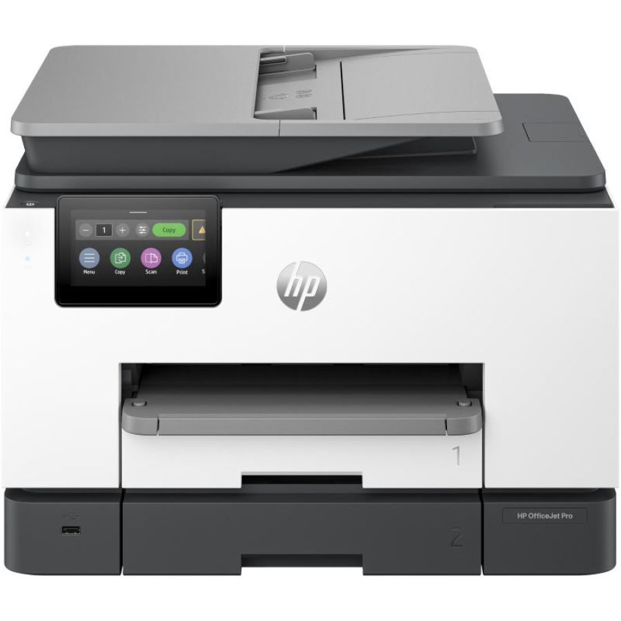 Hp officejet pro 9132e stampante multifunzione ink jet a colori a4 wi-fi copia duplex scanner adf fax 33.6 kbps cassetto 500 fogli usb lan 25ppm 4800 x 1200 dpi