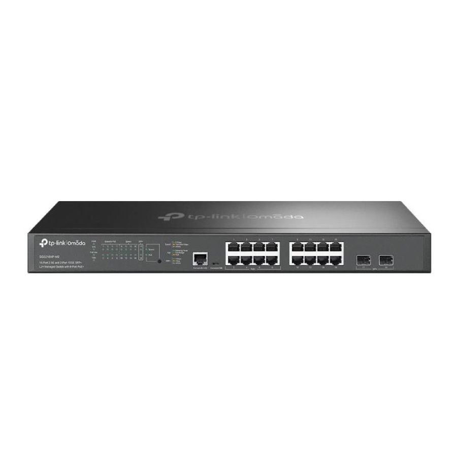 Tp-link omada sg3218xp-m2 v1.6 switch gestito l2+ - 8 x 2.5gbase-t + 8 x 100/1000/2.5g (poe+) + 2 x 10 gb ethernet sfp+ (uplink )- poe+ (240 w) montabile su rack