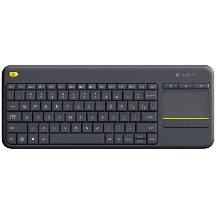 Logitech k400 plus wireless touch pad layout tedesco colore nero