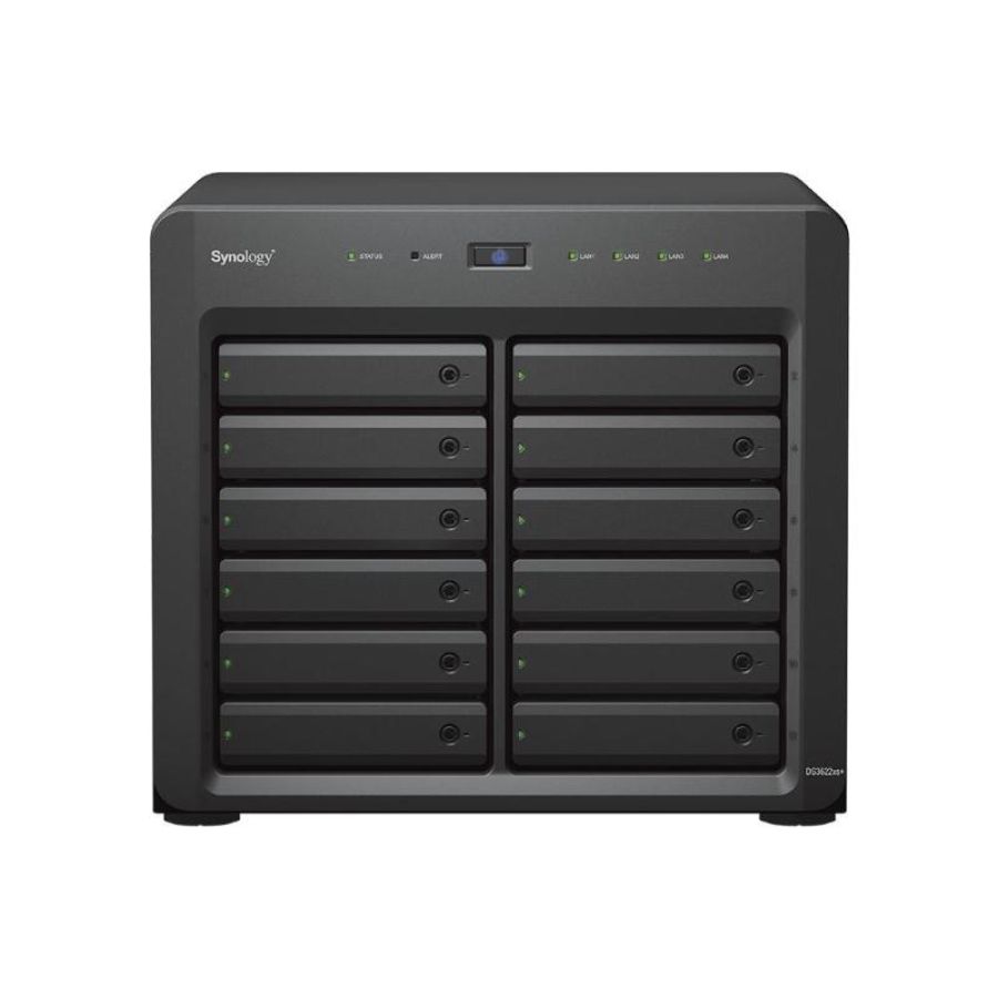 Synology diskstation ds3622xs+ nas chassis tower xeon d-1531 2.2ghz ram 16gb-12 bay hdd/ssd 2.5/3.5 black