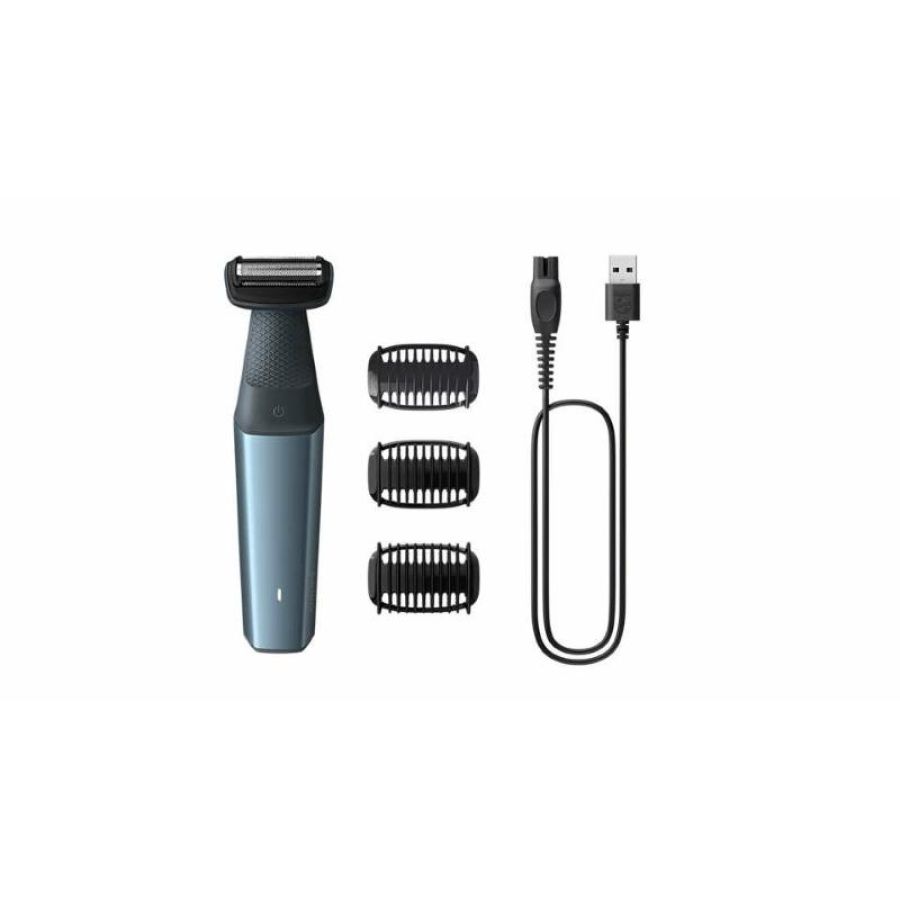 Philips bg3027/05 bodygroom rifinitore corpo e inguine wet e dry tecnologia 2 d nero blu