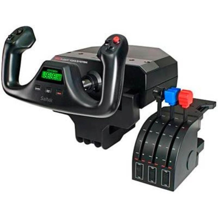 Saitek pro flight yoke system controller per simulatori di volo per pc