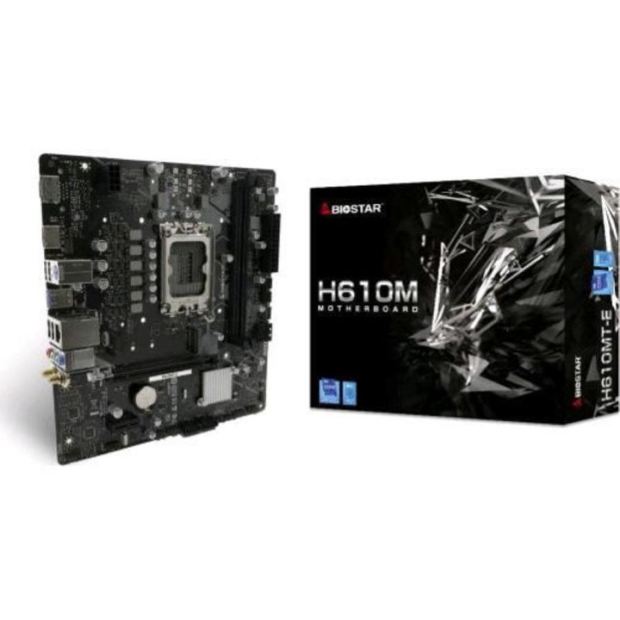 Biostar h610mt-e scheda madre intel h610 lga 1700 micro atx