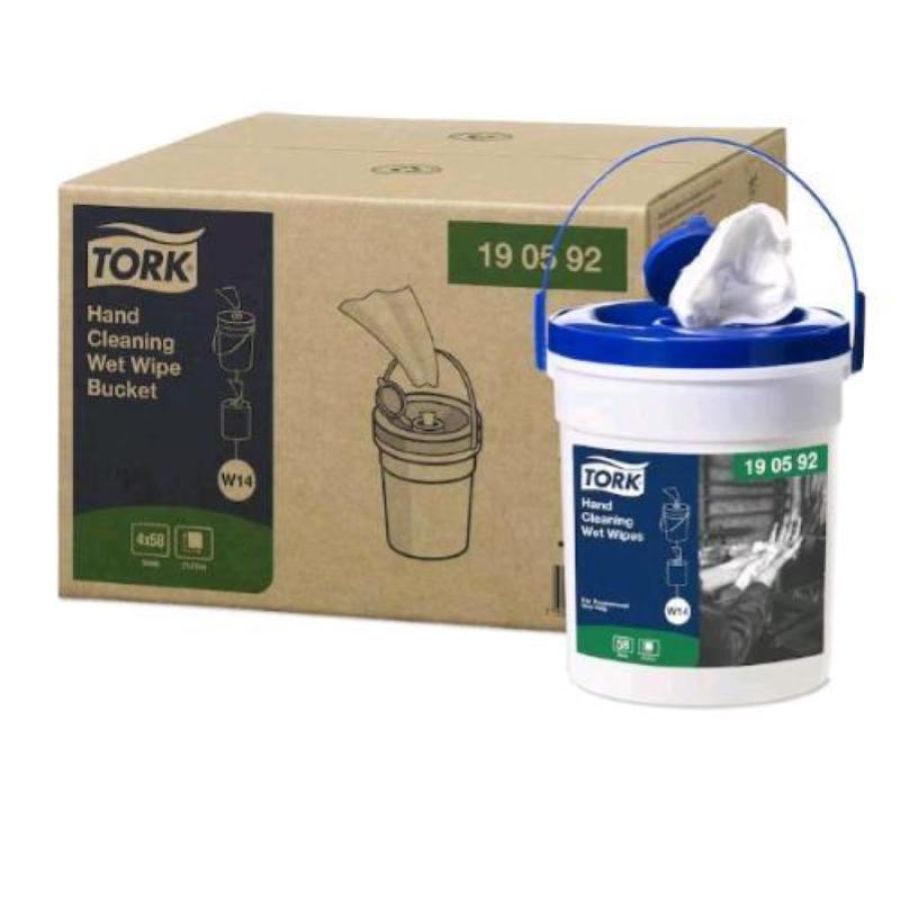 Tork secchiello panno mani un velo in fibra 58 strappi da 27x27 cm senza profumo conf 4 pz.