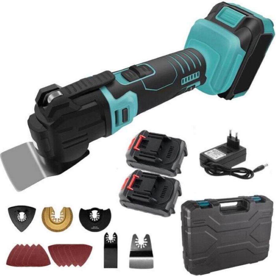 Utensile multifunzione a vibrazione oscillante portatile da 18v 4.0 ah in kit con valigetta e doppia batteria