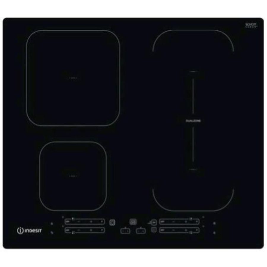 Indesit ib 65b60 ne piano cottura a induzione 4 zone in ceramica nero