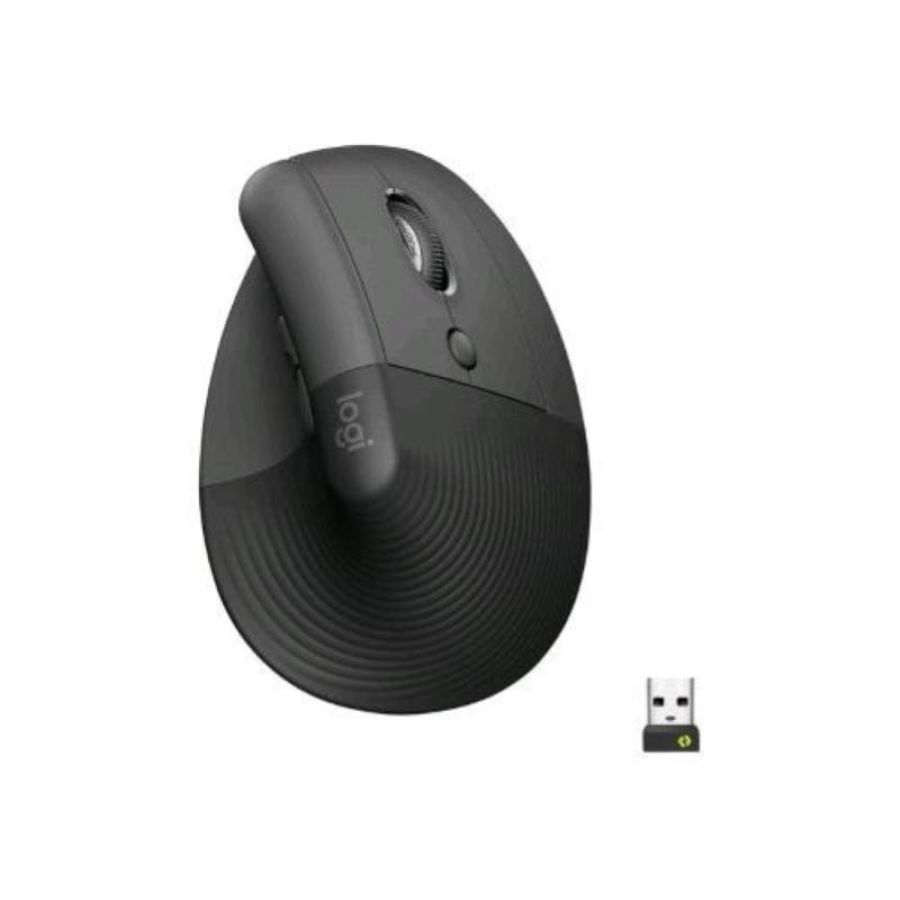 Logitech lift vertical ergonomic mouse mouse verticale ergonomico wireless 6 pulsanti con ricevitore usb graphite