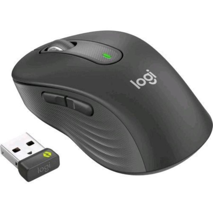 Logitech signature m650 m for business mouse ottico wireless 2.4ghz 5 pulsanti 4.000 dpi mano destra grafite