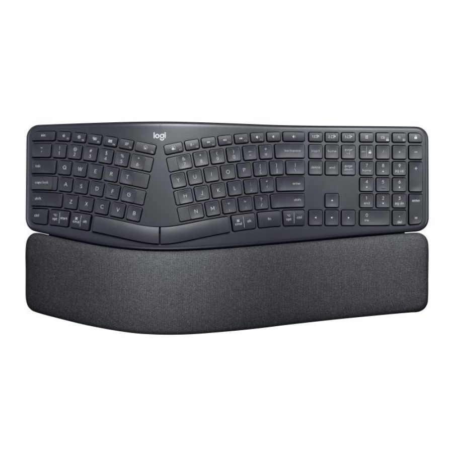 Logitech ergo k860 tastiera ergonomica wireless layout ita black