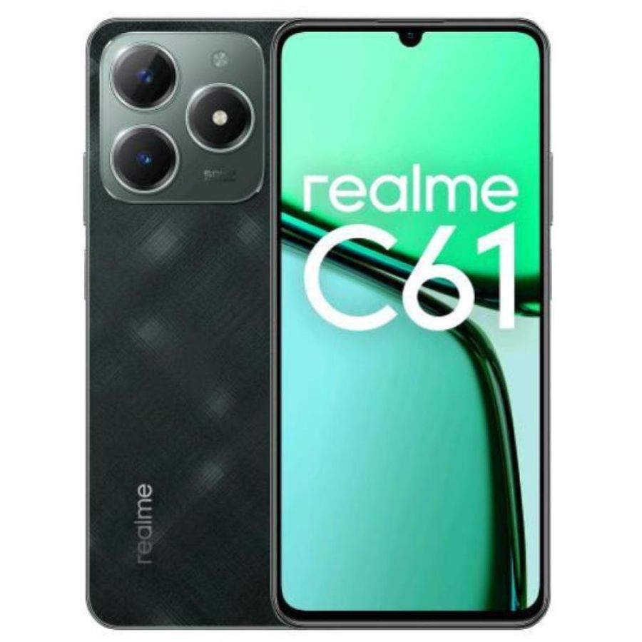 Realme c61 dual sim 6.7 octa core 128gb ram 6gb 4g lte vodafone italia dark green