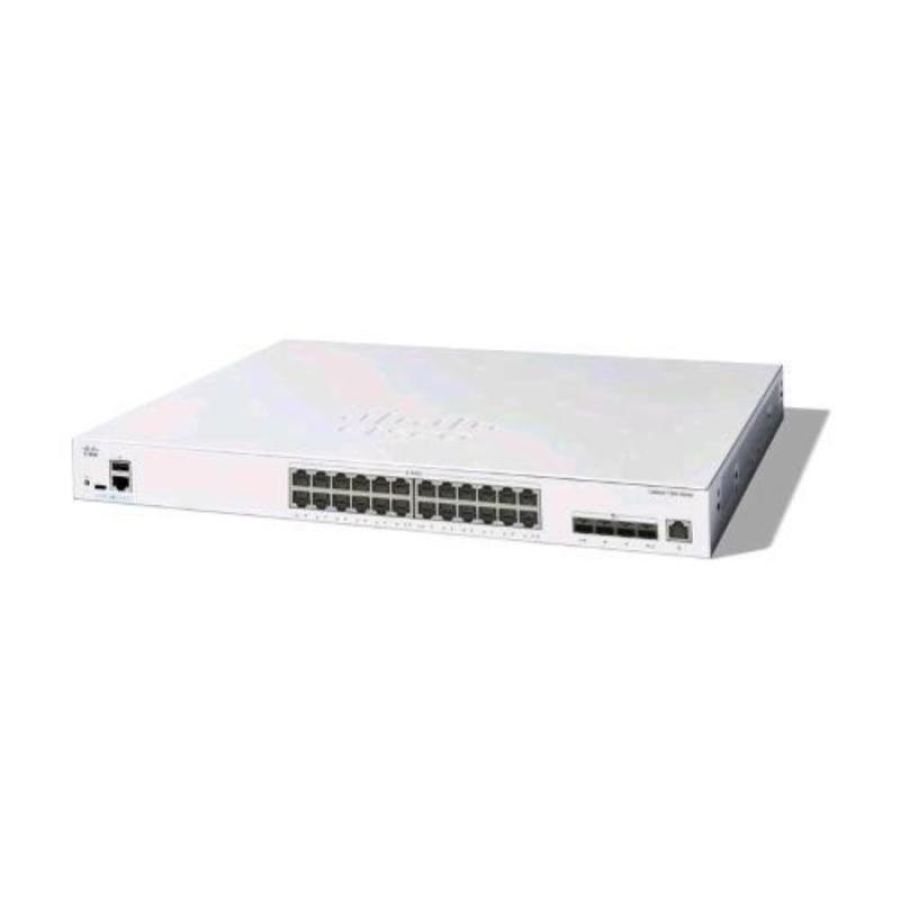Cisco catalyst c1300-24xt switch gestito l3 24 x 10 gigabit ethernet + 4 x combo 10 gigabit sfp+/rj-45 bianco montabile su rack