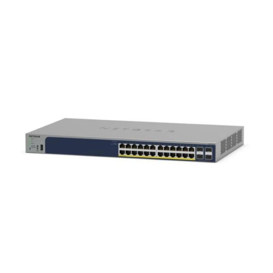 Netgear smart gs728tpp-300eus switch gestito l3 - 24 x 10/100/1000 (poe+) + 4 x sfp poe+ (720 w) montabile su rack