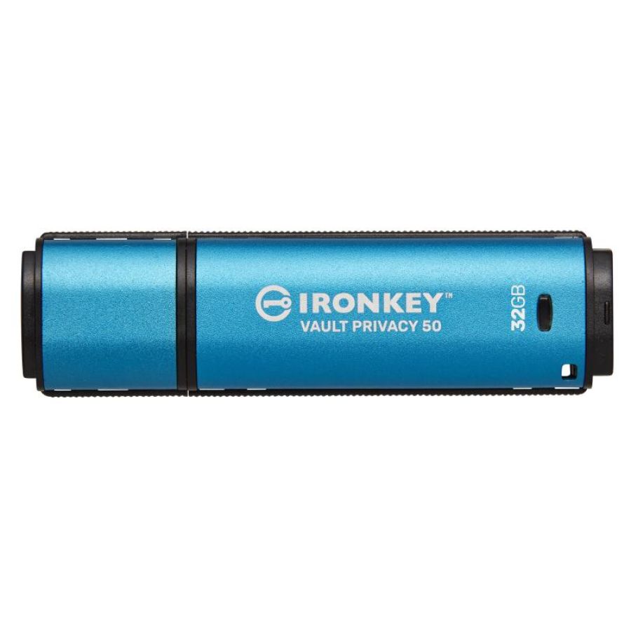 Kingston ironkey vault privacy 50 32gb chiavetta usb-a 3.2 gen 1 crittografato blu