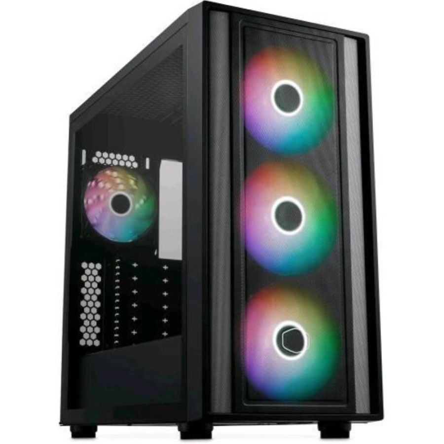 Cooler master masterbox 600 case mid-tower e-atx airflow back