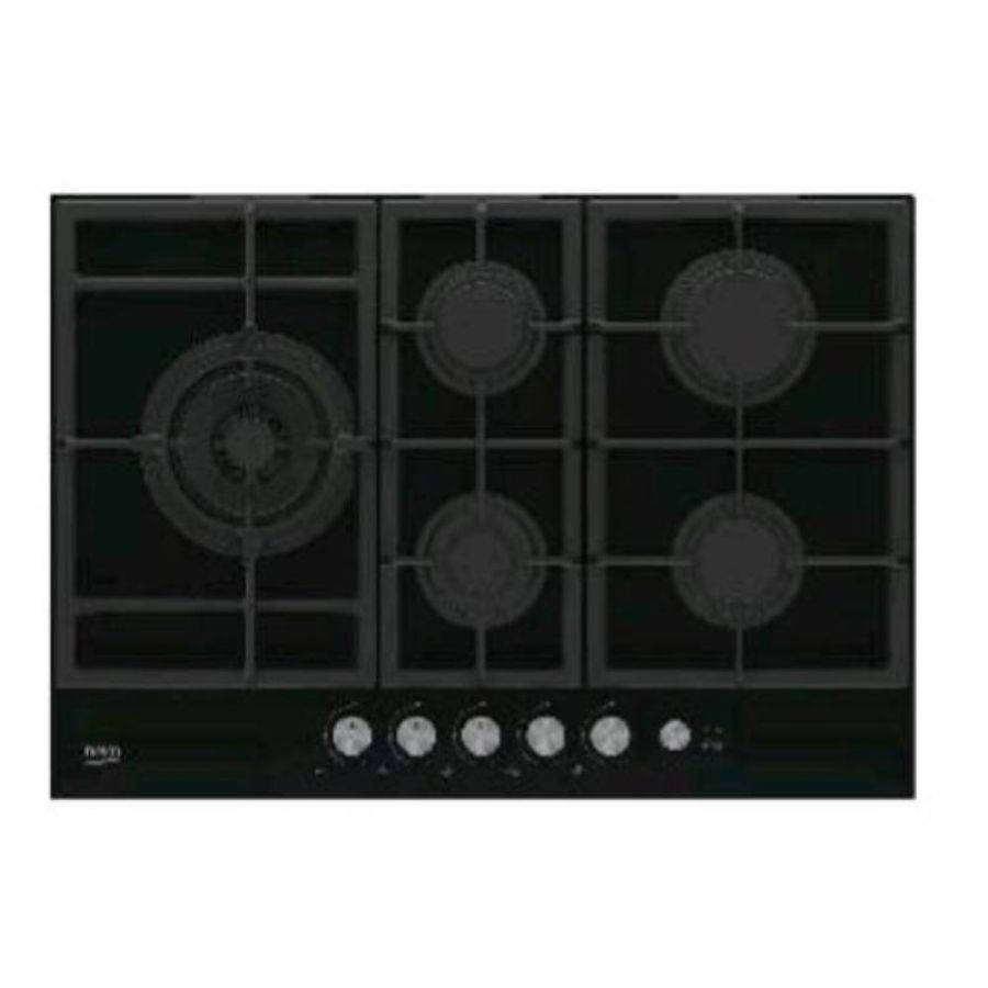 Beko hill75235 s piano cottura a gas 5 fuochi 75 cm piano in vetroceramica nero