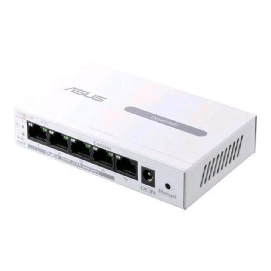 Asus ebp15 switch di rete gestito 5 porte lan rj-45 10/100/1000 mbps supporto poe white