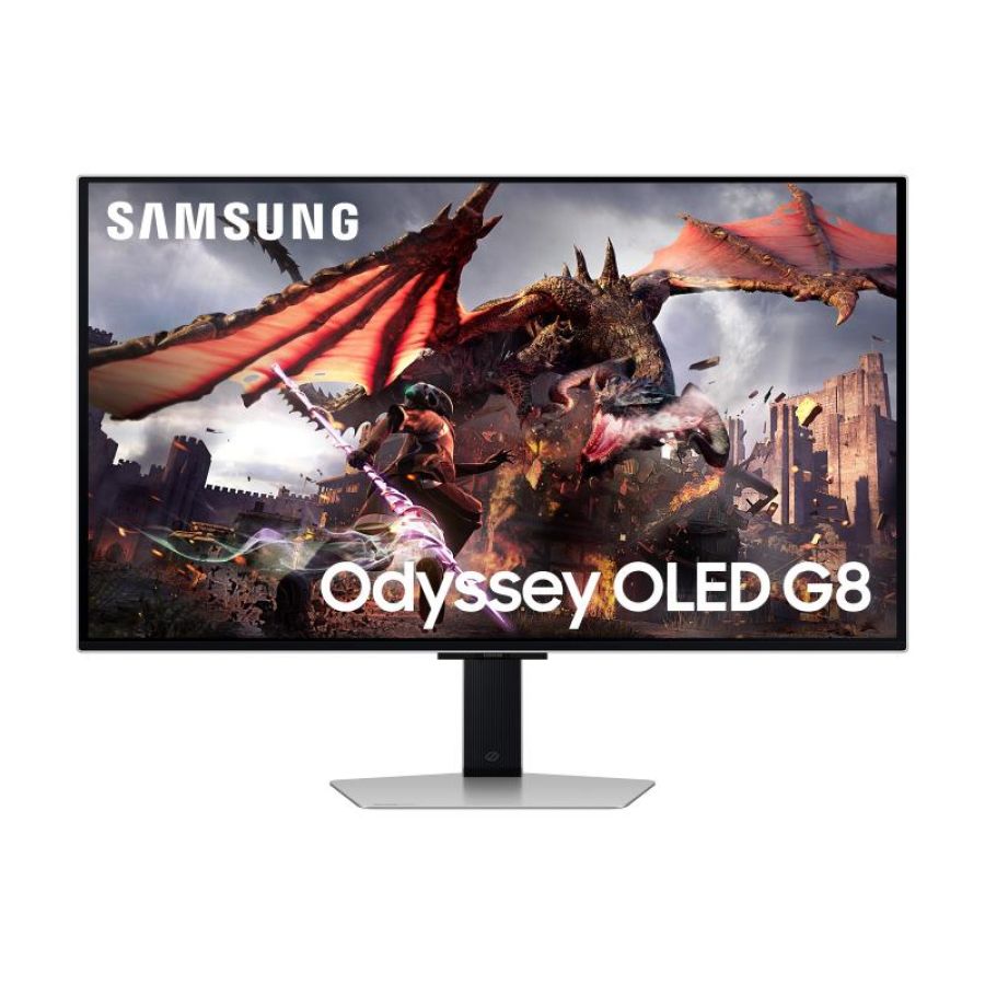 Samsung monitor gaming samsung odyssey g8 g80sd (ls32dg800suxen) 32`` oled flat, uhd (3,840 x 2,160), 0.03ms(gtg), 240hz max., freesync premium pro, hdr10+ gaming, silver