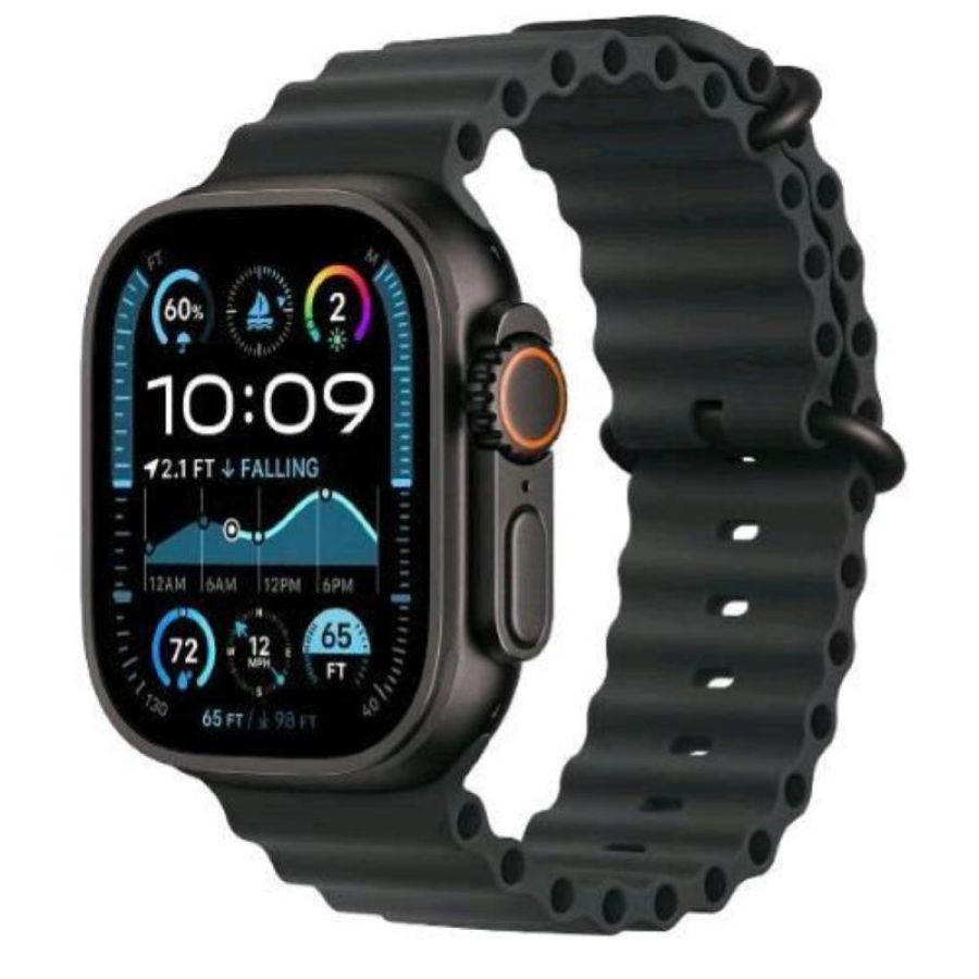 Apple watch ultra 2 gps + cellular 4g 49mm cassa in titanio nero cinturino ocean nero