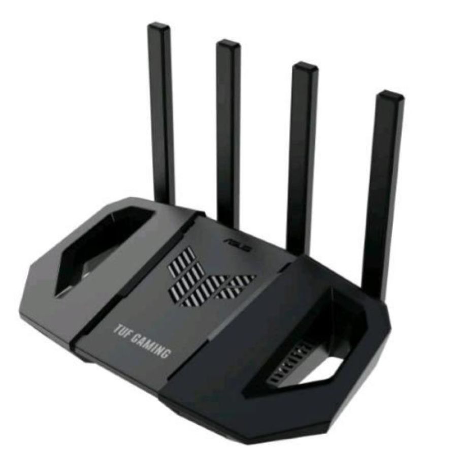 Asus tuf gaming be3600 router wifi 7 dual-band 802.11be 2,5gbps modalita` gioco mobile wifi mesh qos adattivo port forwarding aimesh per wifi mesh e aiprotection pro tethering mobile 4 antenne nero