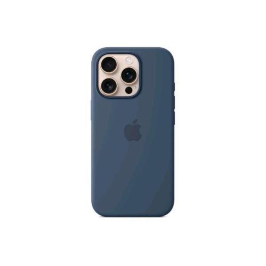 Apple iphone 16 pro silicone case cover magsafe in silicone denim