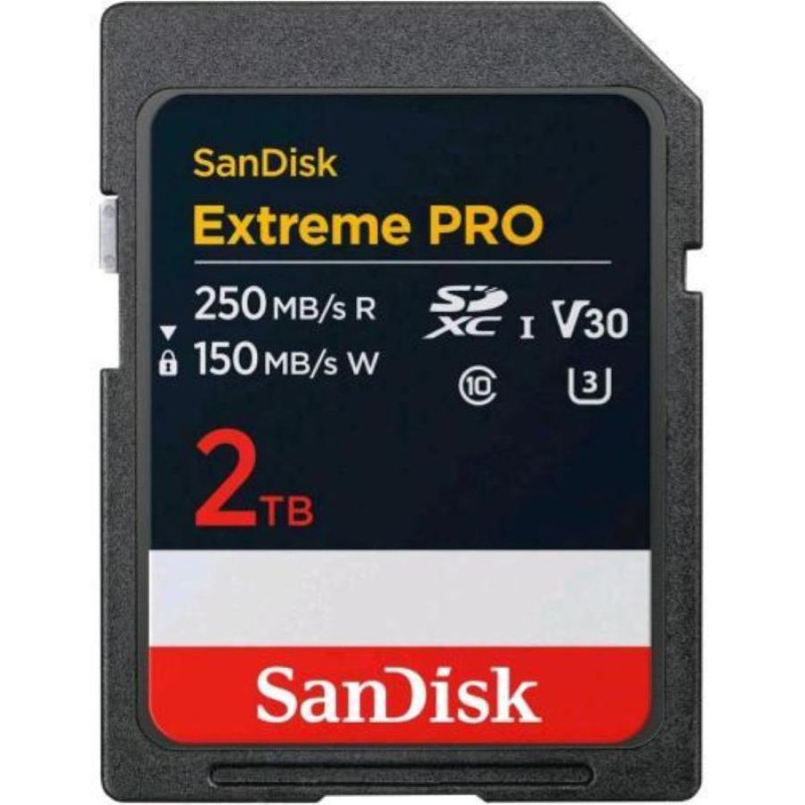 Sandisk extreme pro 2tb sdxc 250mb/s uhs-i v30 class 10