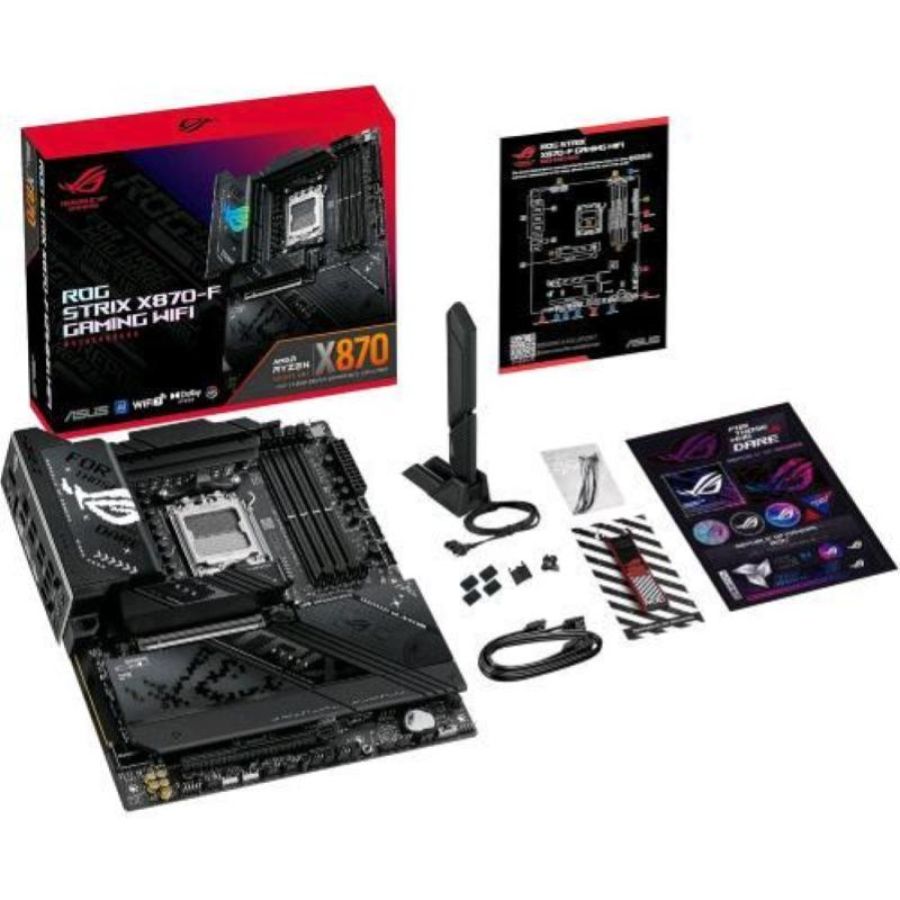 Asus rog strix x870-f gaming wi-fi 7 amd x870 am5 atx - 4x m.2 - 2x sata iii hdmi-displayport