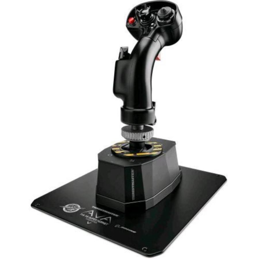 Thrustmaster ava f/a-18 super hornet flightstick base modulare per joystick per simulazioni di volo su pc usb replica della leva di comando dell`aereo da caccia f/a-18c hornet inclusa
