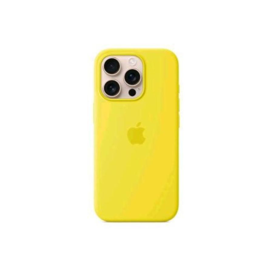 Apple iphone 16 pro silicone case cover magsafe in silicone giallo