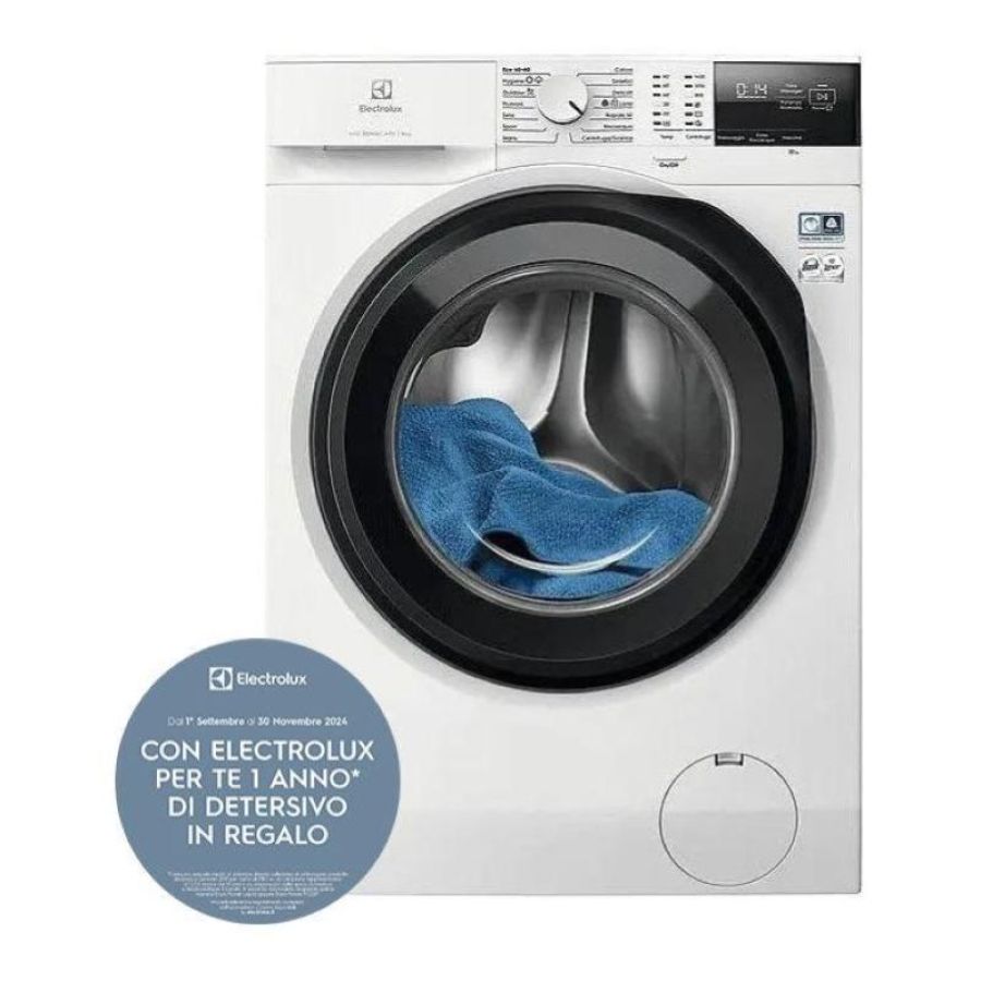 Electrolux ew6f29g serie 600 - lavatrice a carica frontale 9 kg, 1400 rpm, classe a, tecnologia sensicare, programma anti-allergy, (84,7x59,7x63,6 cm), bianco