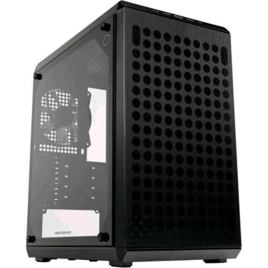 Cooler master masterbox q300l v2 case mini-tower matx 1 ventola posteriore 120mm pannello vetro temperato routing pulito opzioni raffreddamento multiple e usb 3.2 gen 2x2 type-c 20 gb-s