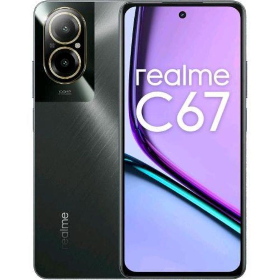Realme c67 dual sim 6.72 octa core 128gb ram 6gb 4g lte italia black rock
