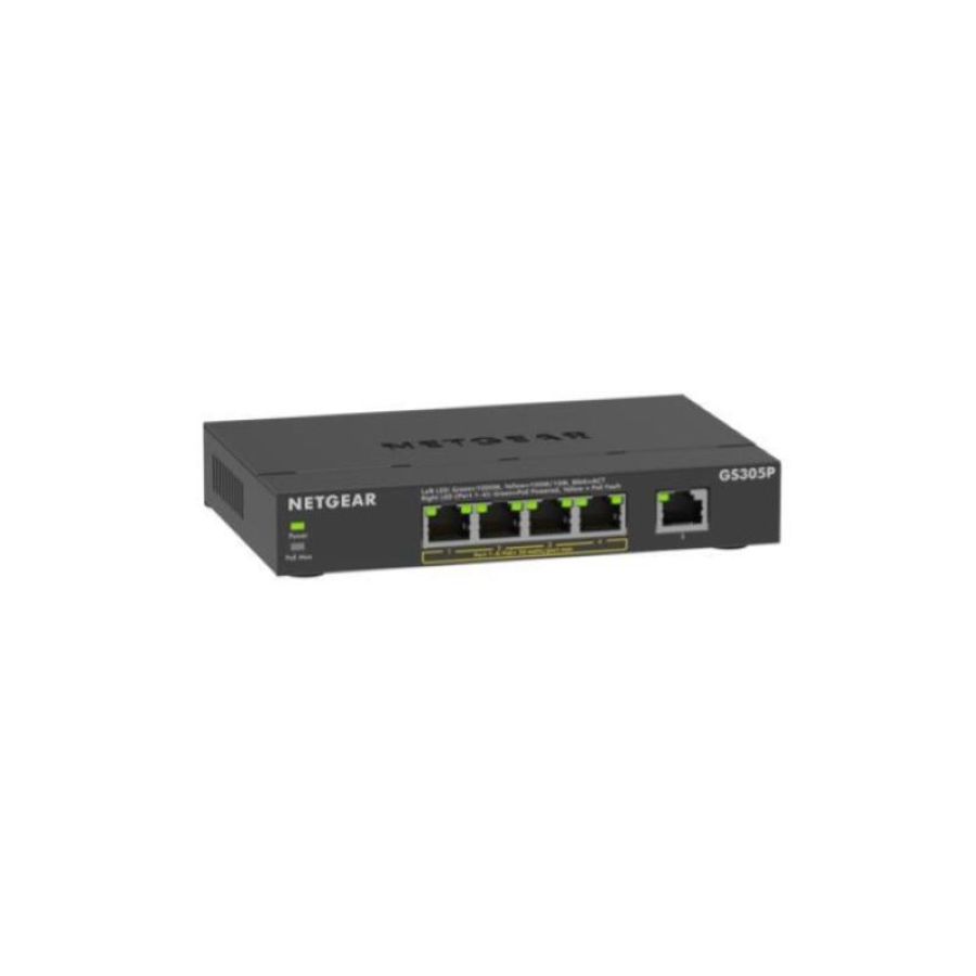 Netgear gs305p-300eus switch non gestito 5 porte gigabit poe+ 63 w