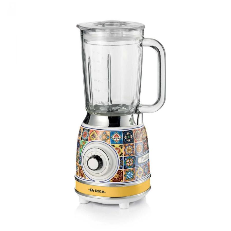 Ariete 583 positano edition frullatore/tritaghiaccio con tazza in vetro da 1,5 litri 4 lame in acciaio inox - 4 velocita` + pulse 1000 watt