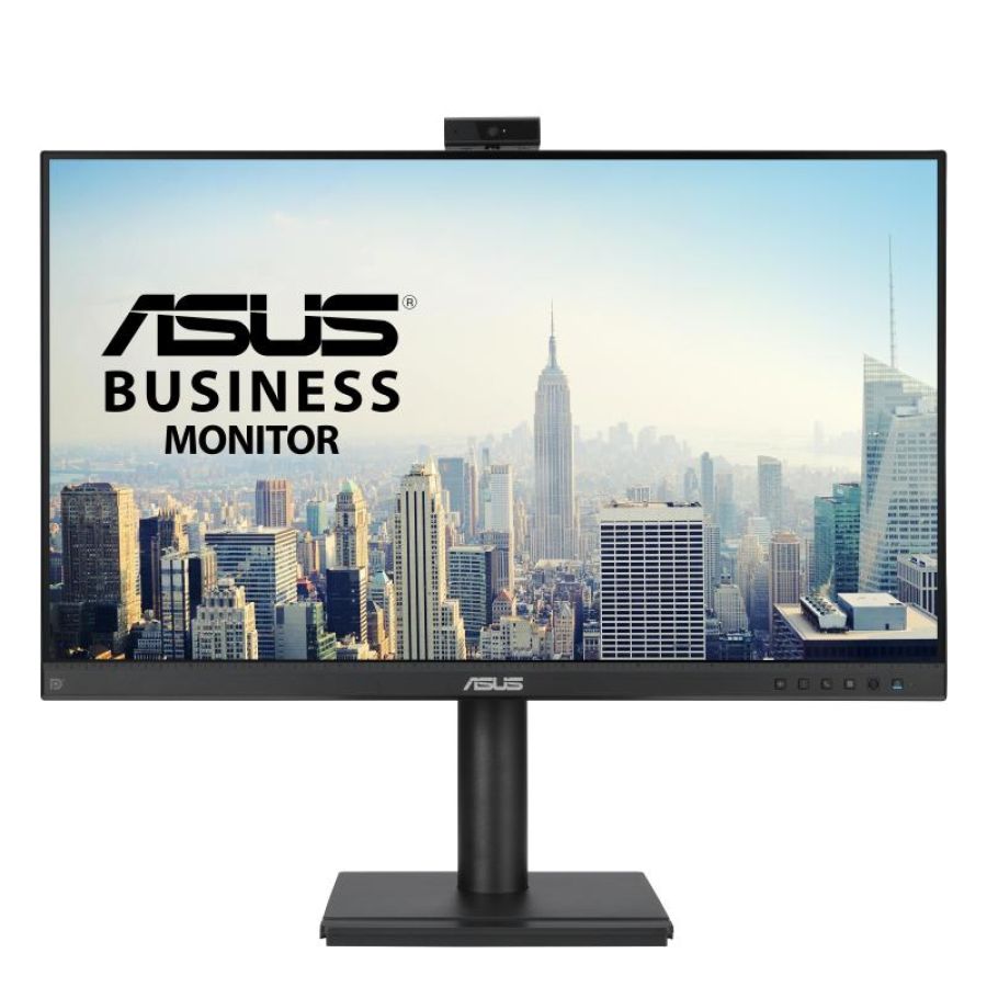 Asus be279qfk monitor 27 pollici fullhd ips pivot nero conferencing hdmi frameless webcam fhd integrata microfono e speaker integrati design ergonomico eye care bassa luce blu nero