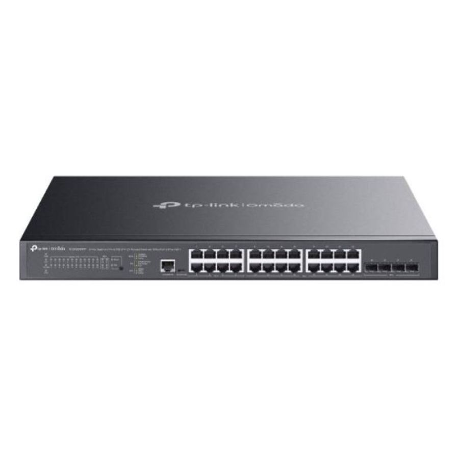 Tp-link omada sg3428xmpp switch gestito l2+ - 16 x 10/100/1000 (poe+) + 8 x 10/100/1000 (poe++) + 4 x 10gb ethernet sfp+ -poe++ 500w montabile su rack