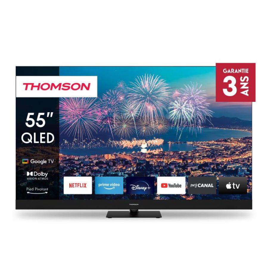 Thomson 55qg6c14 tv qled plus 55`` smart google front speaker