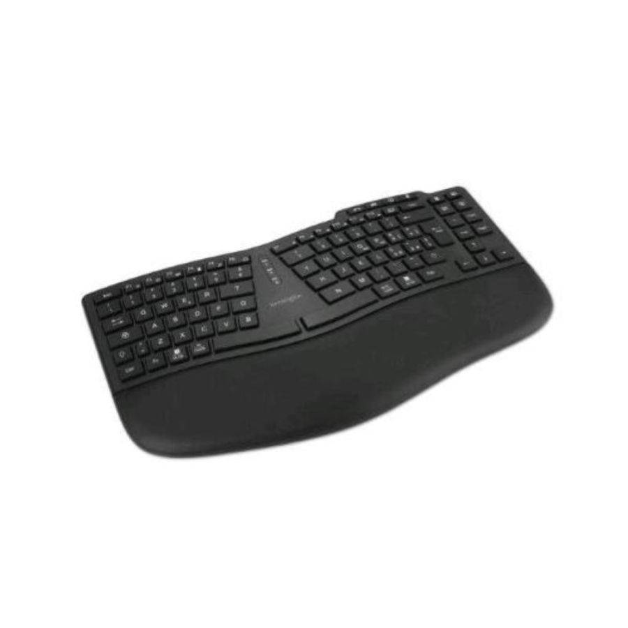 Kensington kb675 pro fit ergo tastiera ergonomica wireless dual mode rf 2.4ghz + bluetooth + usb layout italiano qwerty nero
